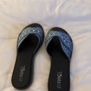 Rouge Helium Women’s Blue Slide Sandals